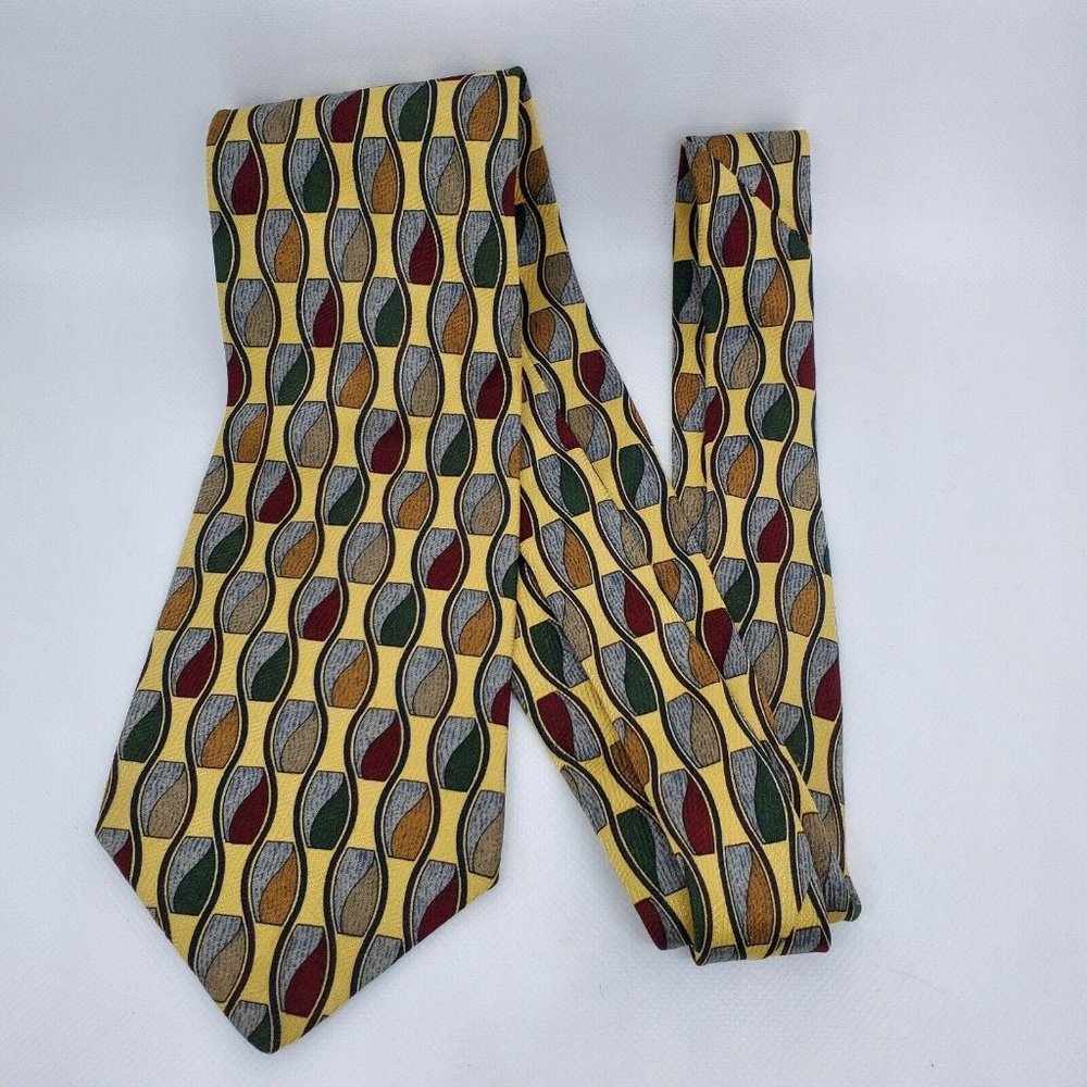 Zianetti Mens Tie Italian Silk Collection Geo OS - Picture 3 of 7